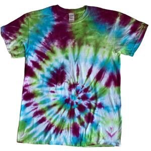 Gildan Heavy Cotton Tie-Dye T-Shirt Multicolor Swirl Size M